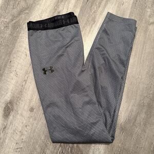 Under Armour Girls UA HeatGear Armour Printed Legging XLarge Black White 1271028